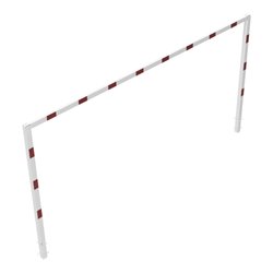 Schake Höhenbegrenzer, feststehend, 100x100mm zum Einbetonieren, 2,30m Gesamtbreite: 6,00m, weiß / rot