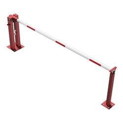 Schake Wegeschranken 3m + fester Auflagestütze, Dreikantverschluss Stahlkonstruktion 120x80mm