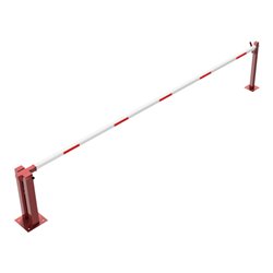 Schake Wegeschranken 5m + fester Auflagestütze Stahlkonstruktion 120x80mm