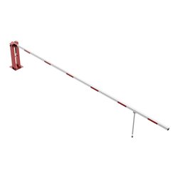 Schake Wegeschranken 6m + Pendelstütze, Bodenplatte zum Aufdübeln, für Vorhangschloß Stahlkonstruktion 120x80mm