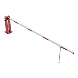 Schake Wegeschranken 4m + Pendelstütze, Dreikantverschluss Stahlkonstruktion 120x80mm