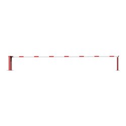 Schake Wegeschranken 7m + fester Auflagestütze, Bodenplatte zum Aufdübeln, für Vorhangschloß Stahlkonstruktion 120x80mm