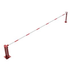 Schake Wegeschranken 6m + fester Auflagestütze Stahlkonstruktion 120x80mm