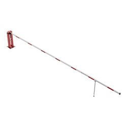 Schake Wegeschranken 7m + Pendelstütze, Bodenplatte zum Aufdübeln, für Vorhangschloß Stahlkonstruktion 120x80mm