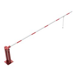 Schake Wegeschranken 5m + Pendelstütze, Dreikantverschluss Stahlkonstruktion 120x80mm