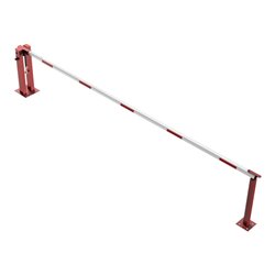 Schake Wegeschranken 5m + fester Auflagestütze, Dreikantverschluss Stahlkonstruktion 120x80mm