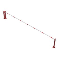 Schake Wegeschranken 7m + fester Auflagestütze, Dreikantverschluss Stahlkonstruktion 120x80mm