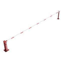 Schake Wegeschranken 7m + fester Auflagestütze, Dreikantverschluss Stahlkonstruktion 120x80mm