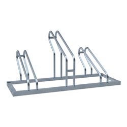 Schake Fahrradständer, Radeinstellung einseitig für 3 Fahrräder