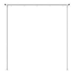 Schake Wäschetrockengerüst Ø48mm, Querstange 2,50m, 5 Haken einseitig, gebogen