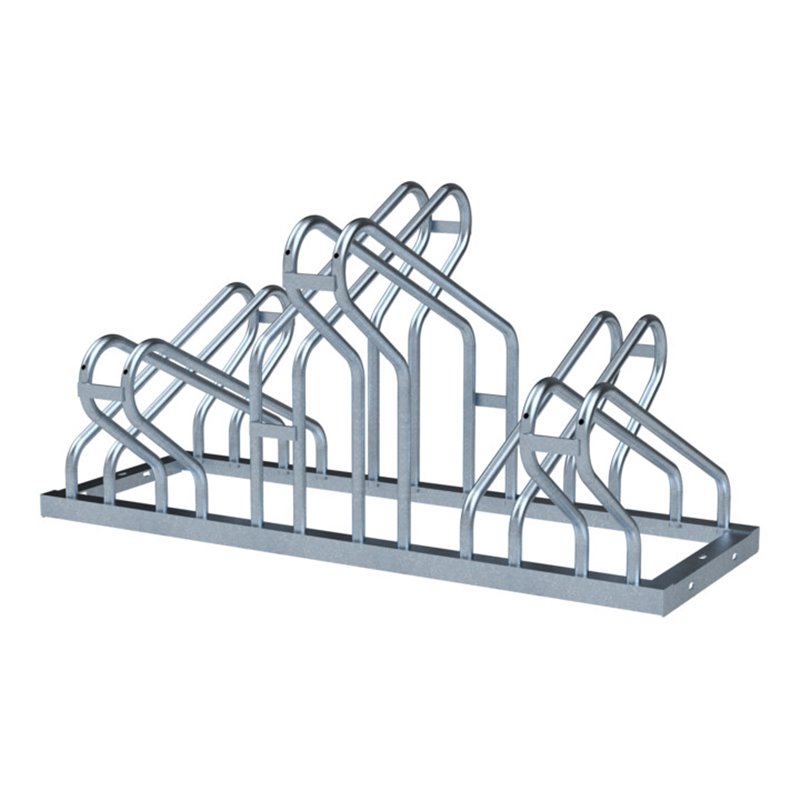 Schake Fahrradständer, Radeinstellung doppelseitig für 2x3 Fahrräder
