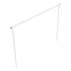 Schake Wäschetrockengerüst Ø48mm, Querstange 3,50m, 7 Haken einseitig, gebogen