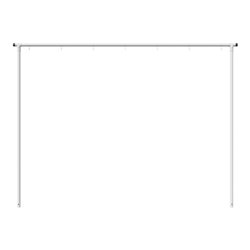 Schake Wäschetrockengerüst Ø48mm, Querstange 3,50m, 7 Haken einseitig, gebogen