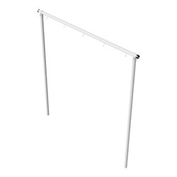 Schake Wäschetrockengerüst Ø60mm, Querstange 2,50m, 5 Haken einseitig, gebogen