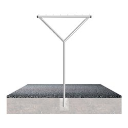 Schake Wäschetrockengerüst Y, Form, Ø 60mm bestehend aus : Querrohr + 8 Rundstiften Ø 10 x 40 mm Gesamtbreite: 1500 mm Gesamthöh