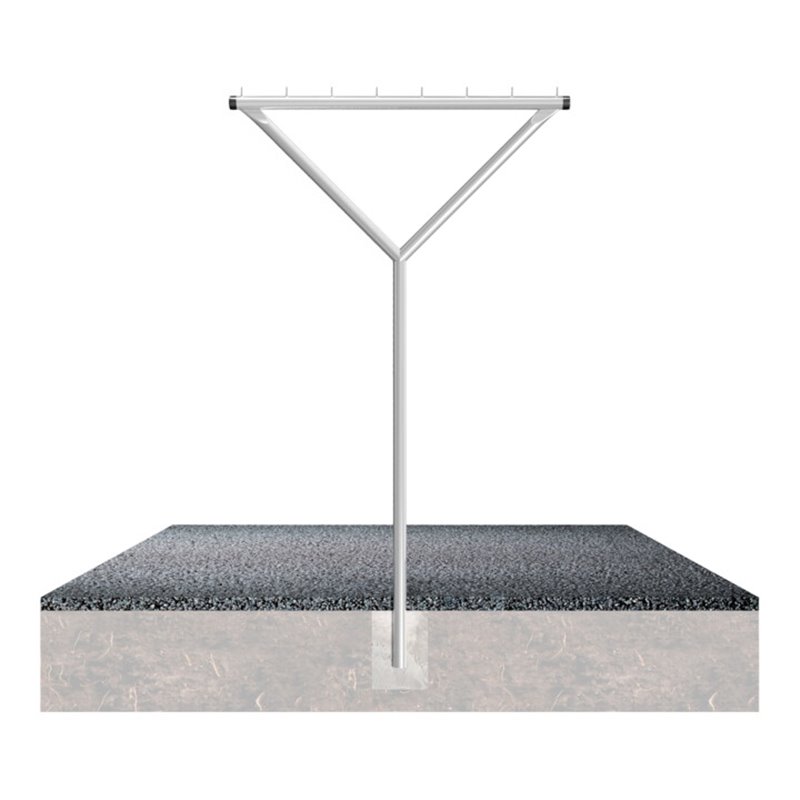 Schake Wäschetrockengerüst Y, Form, Ø 60mm bestehend aus : Querrohr + 8 Rundstiften Ø 10 x 40 mm Gesamtbreite: 1500 mm Gesamthöh