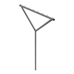 Schake Wäschetrockengerüst Y, Form, Ø 60mm bestehend aus : Querrohr + 8 Rundstiften Ø 10 x 40 mm Gesamtbreite: 1500 mm Gesamthöh