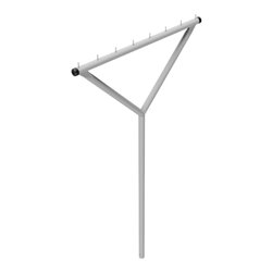 Schake Wäschetrockengerüst Y, Form, Ø 60mm bestehend aus : Querrohr + 8 Rundstiften Ø 10 x 40 mm Gesamtbreite: 1500 mm Gesamthöh