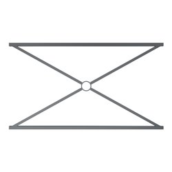 Schake Stadtzaun, Zaunelement, Vierkantrohr 30x30/25x25mm + Stahlkappe, beschichtet, Achsabstand 1500mm