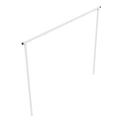 Schake Wäschetrockengerüst Ø48mm, Querstange 3,00m, 6 Haken einseitig, gebogen