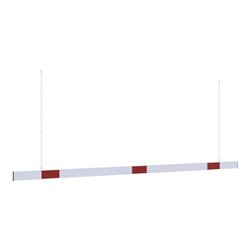 Schake Barriere aus Aluminiumprofil 100x20mm, Gesamtlänge 3000mm, beidseitig reflektierend