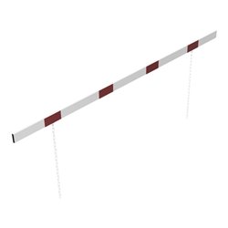 Schake Barriere aus Aluminiumprofil 100x20mm, Gesamtlänge 3000mm, beidseitig reflektierend