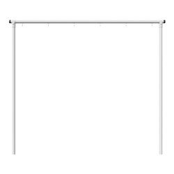 Schake Wäschetrockengerüst Ø60mm, Querstange 3,00m, 6 Haken einseitig, gebogen