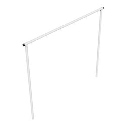 Schake Wäschetrockengerüst Ø60mm, Querstange 3,00m, 6 Haken einseitig, gebogen