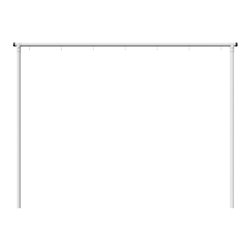 Schake Wäschetrockengerüst Ø60mm, Querstange 3,50m, 7 Haken einseitig, gebogen