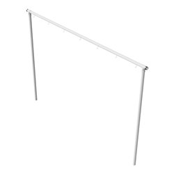 Schake Wäschetrockengerüst Ø60mm, Querstange 3,50m, 7 Haken einseitig, gebogen