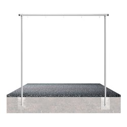 Schake Wäschetrockengerüst Ø60mm, Querstange 4,00m, 8 Haken einseitig, gebogen