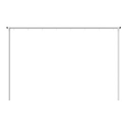 Schake Wäschetrockengerüst Ø60mm, Querstange 4,00m, 8 Haken einseitig, gebogen