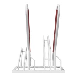 Schake Fahrradständer, Radeinstellung einseitig für 2 Fahrräder + gebogenen Haltebügeln + Kunststoffschutz