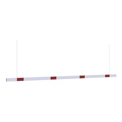 Schake Barriere aus Aluminiumprofil 100x20mm, Gesamtlänge 4000mm, beidseitig reflektierend