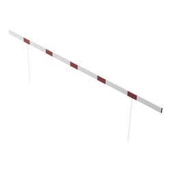 Schake Barriere aus Aluminiumprofil 100x20mm, Gesamtlänge 4000mm, beidseitig reflektierend