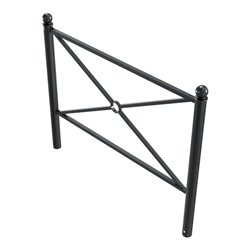 Schake Stadtbarriere 'Croix de St. André' Stahl, Länge 1500mm Gesamthöhe 1300mm Pfosten Ø 76mm + Kugelkopf, Querstreben 30 x 30m