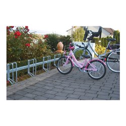 Schake Reihenparker Gesamtlänge 3000 mm, 6 Einstellplätze, Fahrradeinstellung einseitig, gerade 90°, verzinkt,