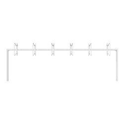 Schake Reihenparker Gesamtlänge 3000 mm, 6 Einstellplätze, Fahrradeinstellung einseitig, gerade 90°, verzinkt,