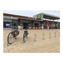 Schake Einzelparker zum Einbetonieren, verzinkt Haltebügel 12 mm Rundstahl, Standrohr 40x40 mm, Höhe 500 mm Überflur