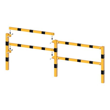 Schake Standpfosten zum Aufdübeln Stahlrohr 70 x 70 mm Endpfosten für Ober- und Knieholm