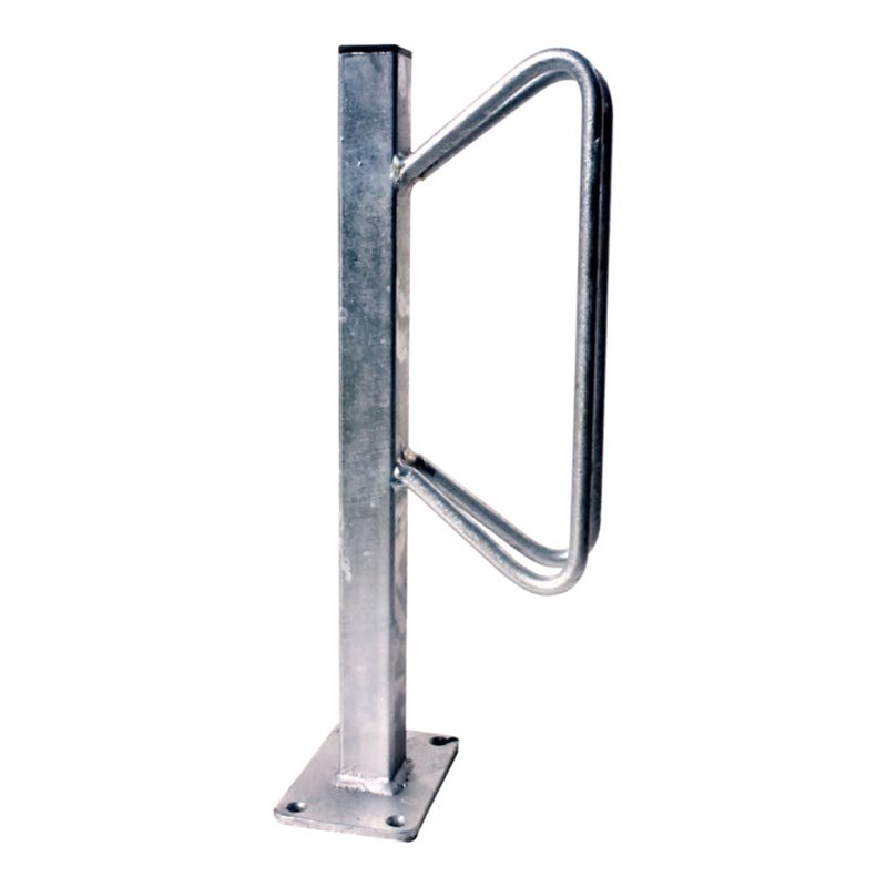 Schake Einzelparker zum Aufdübeln, Haltebügel aus 12 mm Rundstahl, Standrohr 40x40 mm, Höhe 500 mm Überflur