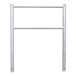 Schake Anlehnbügel Standrohre Ø 60mm, Höhe: 1300mm Querrohre Ø 42mm, Gesamtbreite: 800mm feuerverzinkt