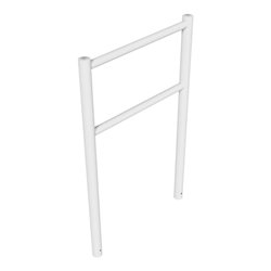 Schake Anlehnbügel Standrohre Ø 60mm, Höhe: 1300mm Querrohre Ø 42mm, Gesamtbreite: 800mm feuerverzinkt