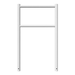 Schake Anlehnbügel Standrohre Ø 60mm, Höhe: 1300mm Querrohre Ø 42mm, Gesamtbreite: 800mm feuerverzinkt