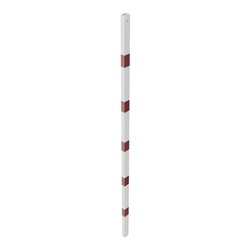 Schake Schutzgeländer Querholm Stahlrohr 60 x 40 mm inkl. Befestigungsschrauben M16x60, weiß / rot Länge: 2300 mm