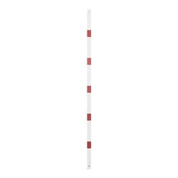 Schake Schutzgeländer Querholm Stahlrohr 60 x 40 mm inkl. Befestigungsschrauben M16x60, weiß / rot Länge: 2300 mm