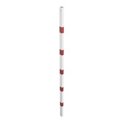 Schake Schutzgeländer Querholm Stahlrohr 60 x 40 mm inkl. Befestigungsschrauben M16x60, weiß / rot Länge: 2300 mm