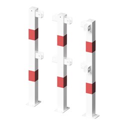 Schake Pfosten 70 x 70 mm Mittelpfosten für Ober- und Knieholm + Bodenplatte 100 x 150 mm