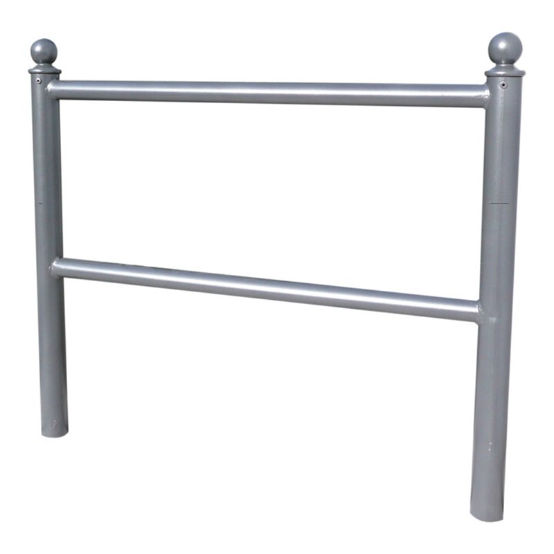 Schake Anlehnbügel Standrohre Ø 60mm, Höhe: 1300mm Querrohre Ø 42mm, Gesamtbreite: 800mm + Kugelkopf, feuerverzinkt
