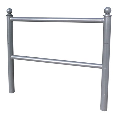 Schake Anlehnbügel Standrohre Ø 60mm, Höhe: 1300mm Querrohre Ø 42mm, Gesamtbreite: 800mm + Kugelkopf, feuerverzinkt